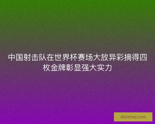 中国射击队在世界杯赛场大放异彩摘得四枚金牌彰显强大实力